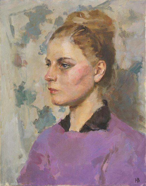 Girl in a Lilac Jumper
