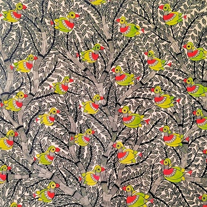 Photograph of a painting by Harsha Basu