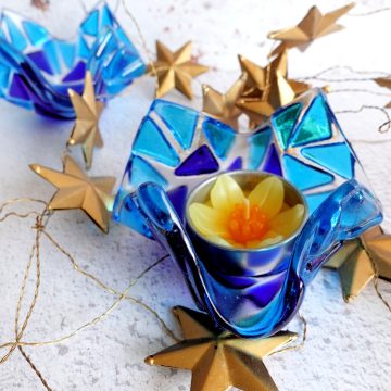 JH Glass Candle Holder