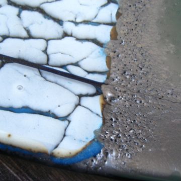 JH Glass Crackle Platter