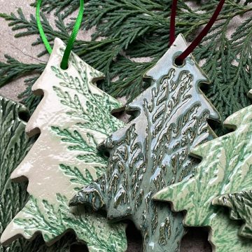 LJC Pottery ljc pottery tree decs close up