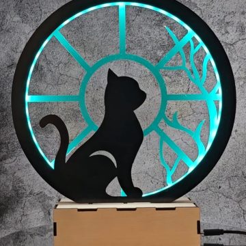 Sculpted Light Cat Night Light